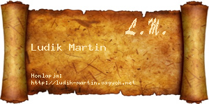 Ludik Martin névjegykártya